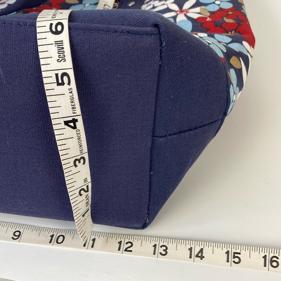 Colorful Large Floral Zip Top Tote Beach Pool Bag - Picture 10 of 12